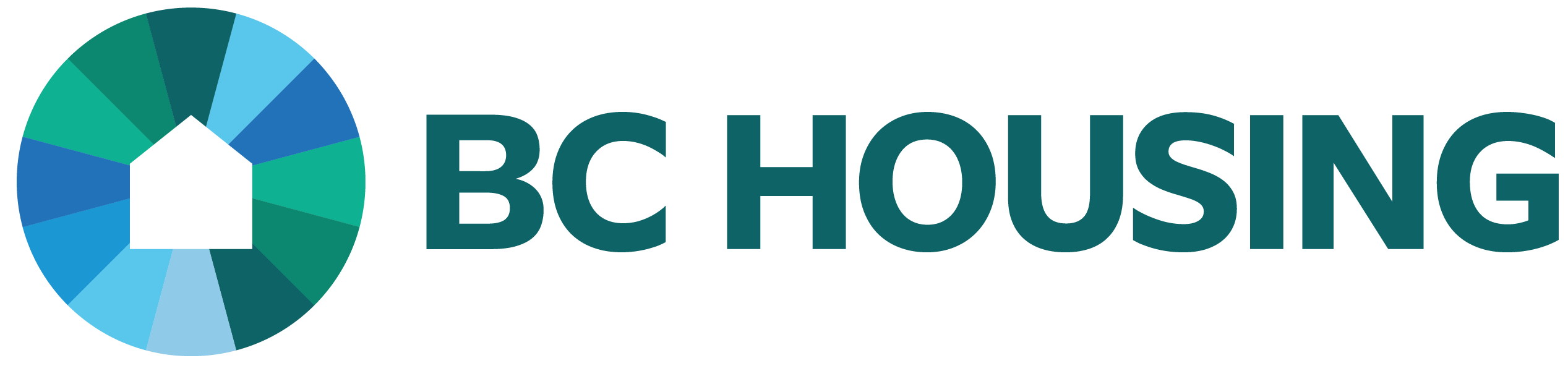 A blue and green circle next to the words &quot;BC Housing&quot;