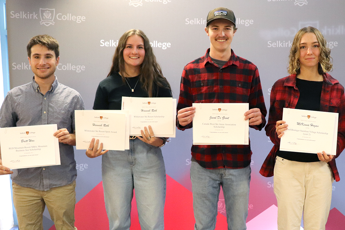 Students at an awards celebration