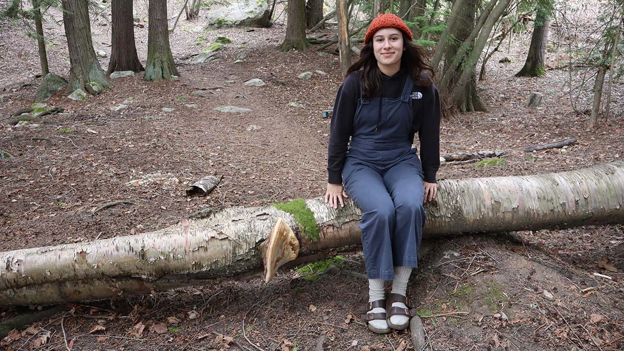 Wide shot of Forest Technology Program student Gracie Smith