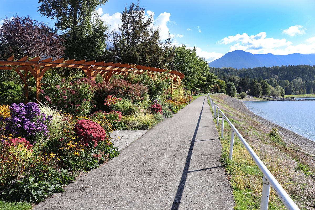A beautiful waterway walk in Nakusp during summer
