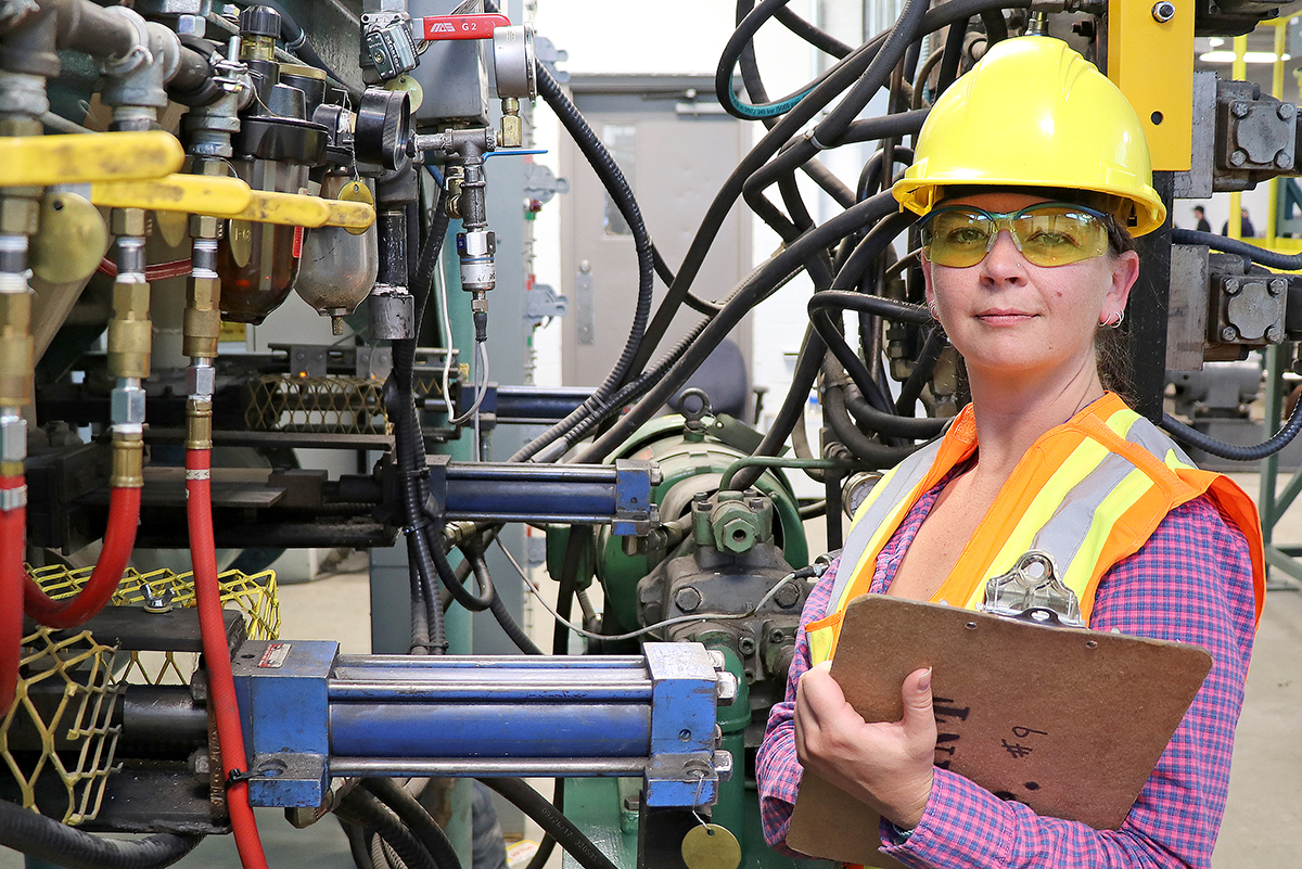 Woman in the Plant Operator Program