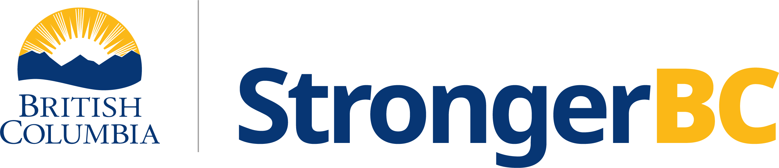 The logo of the Province of British Columbia and Stronger BC