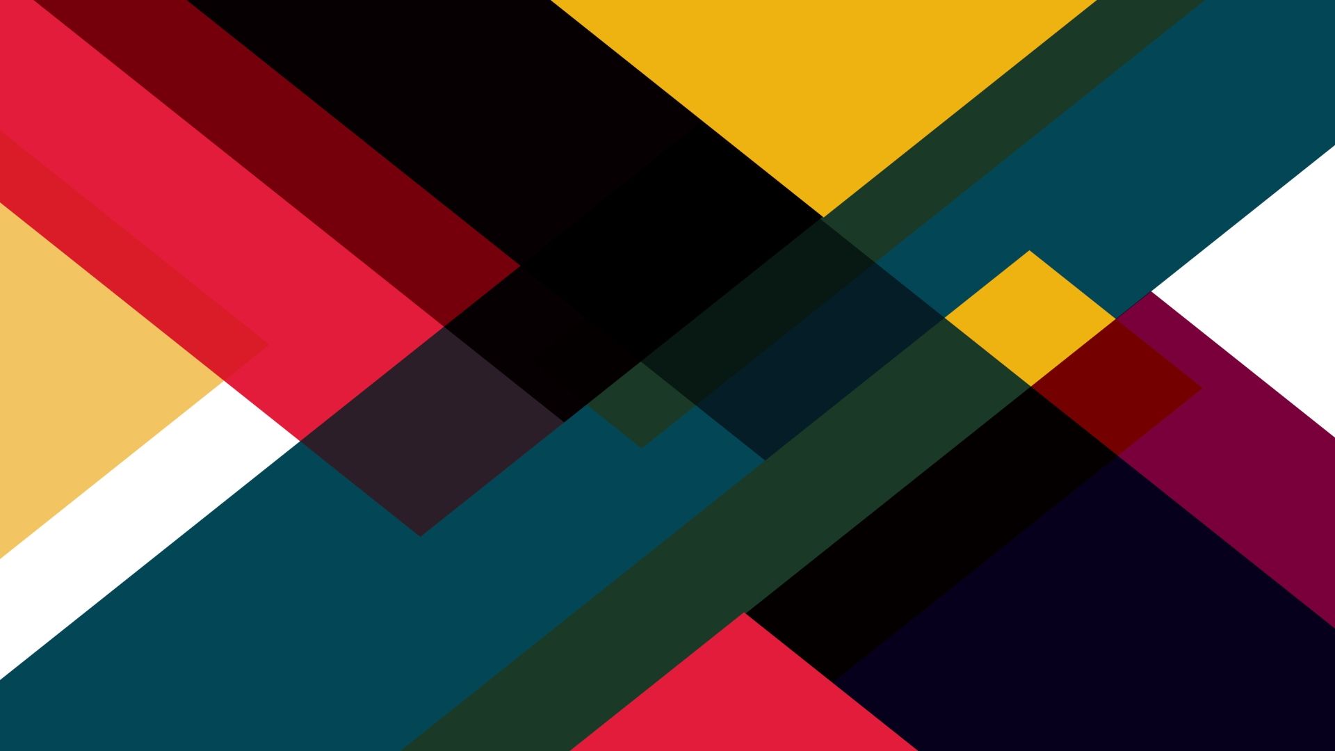 A graphic image with black, blue, yellow and red lines