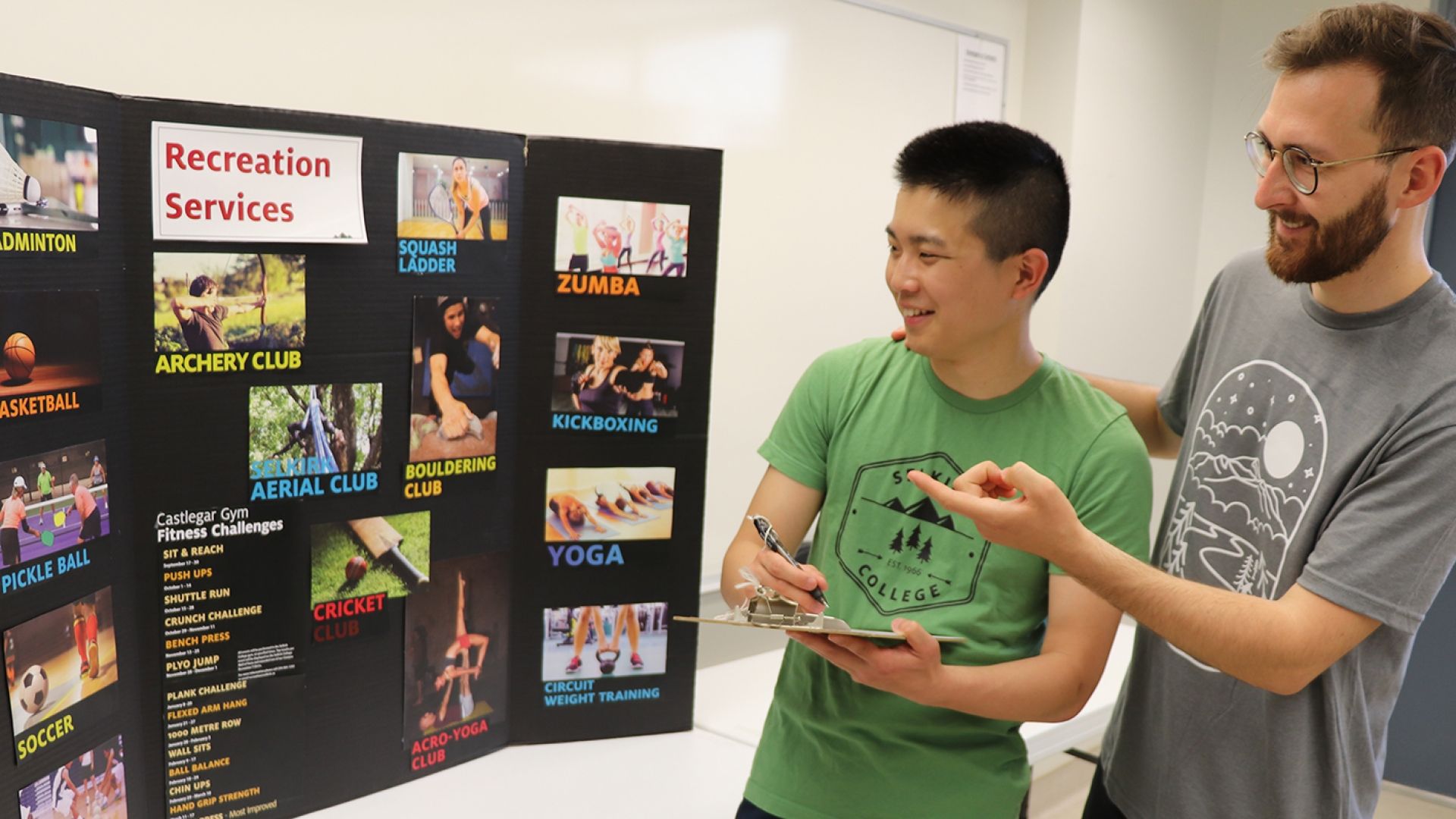 two students talking about club day