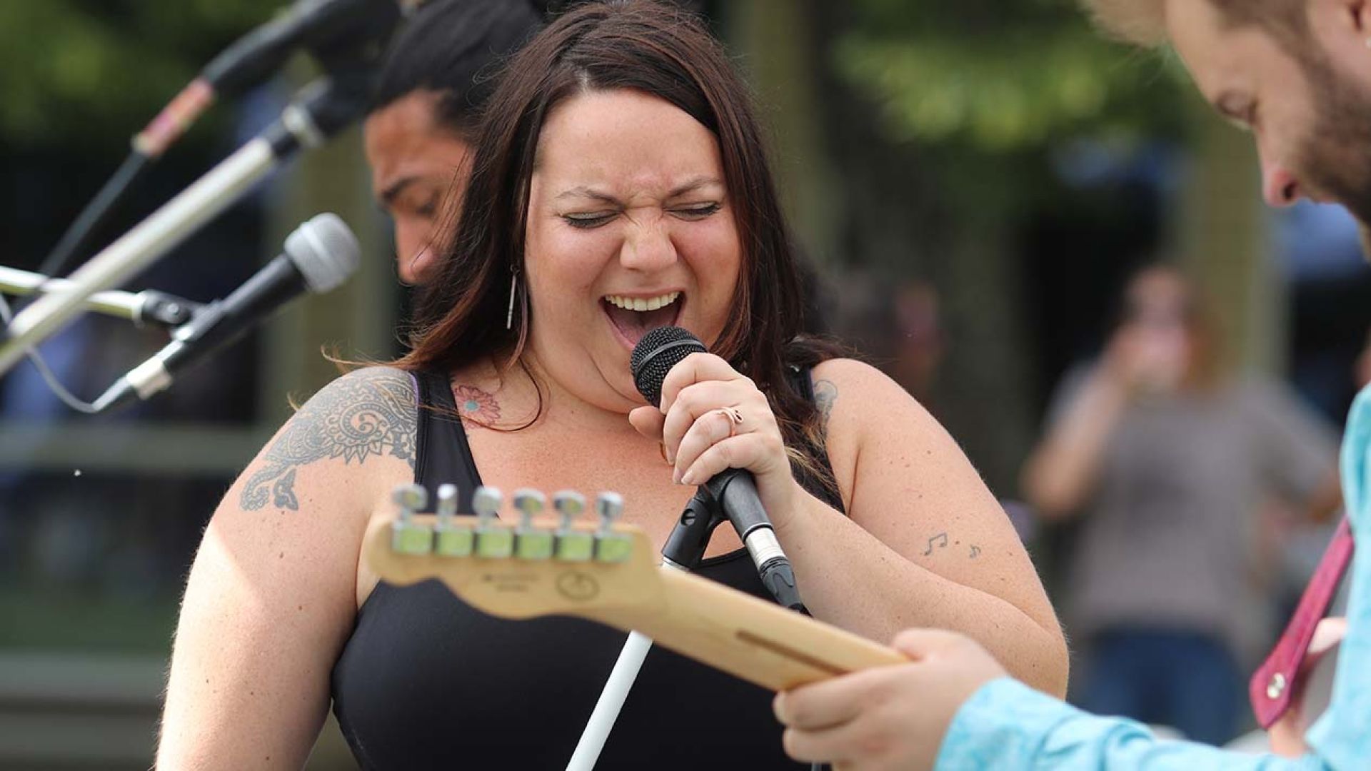 Bella Cat performs at welcome back bbq