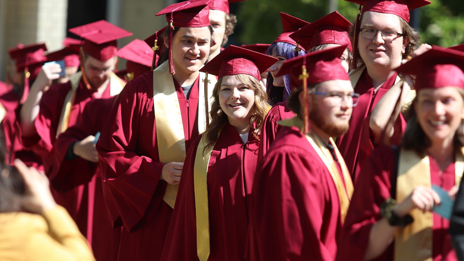 Selkirk College graduates getting ready to enter ceremony