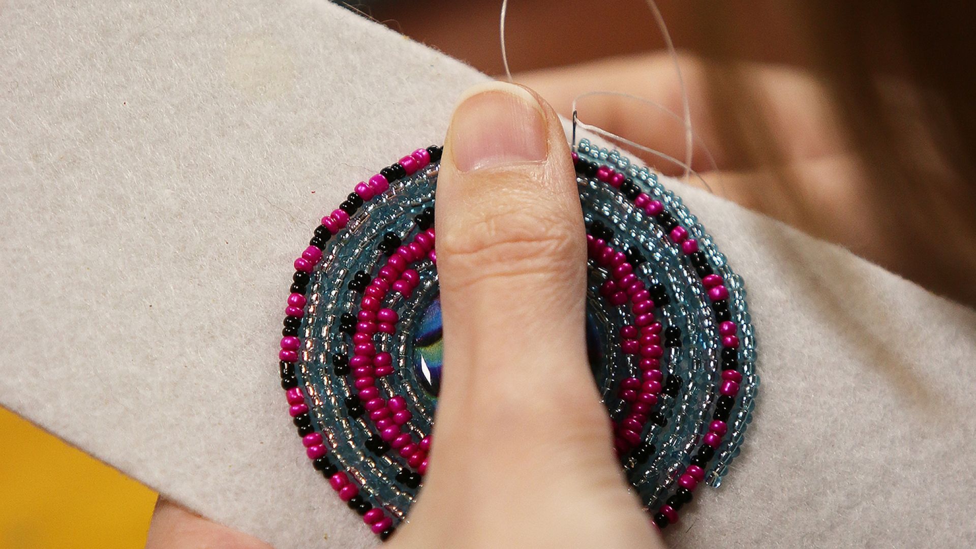 Beading at Cultural Connections