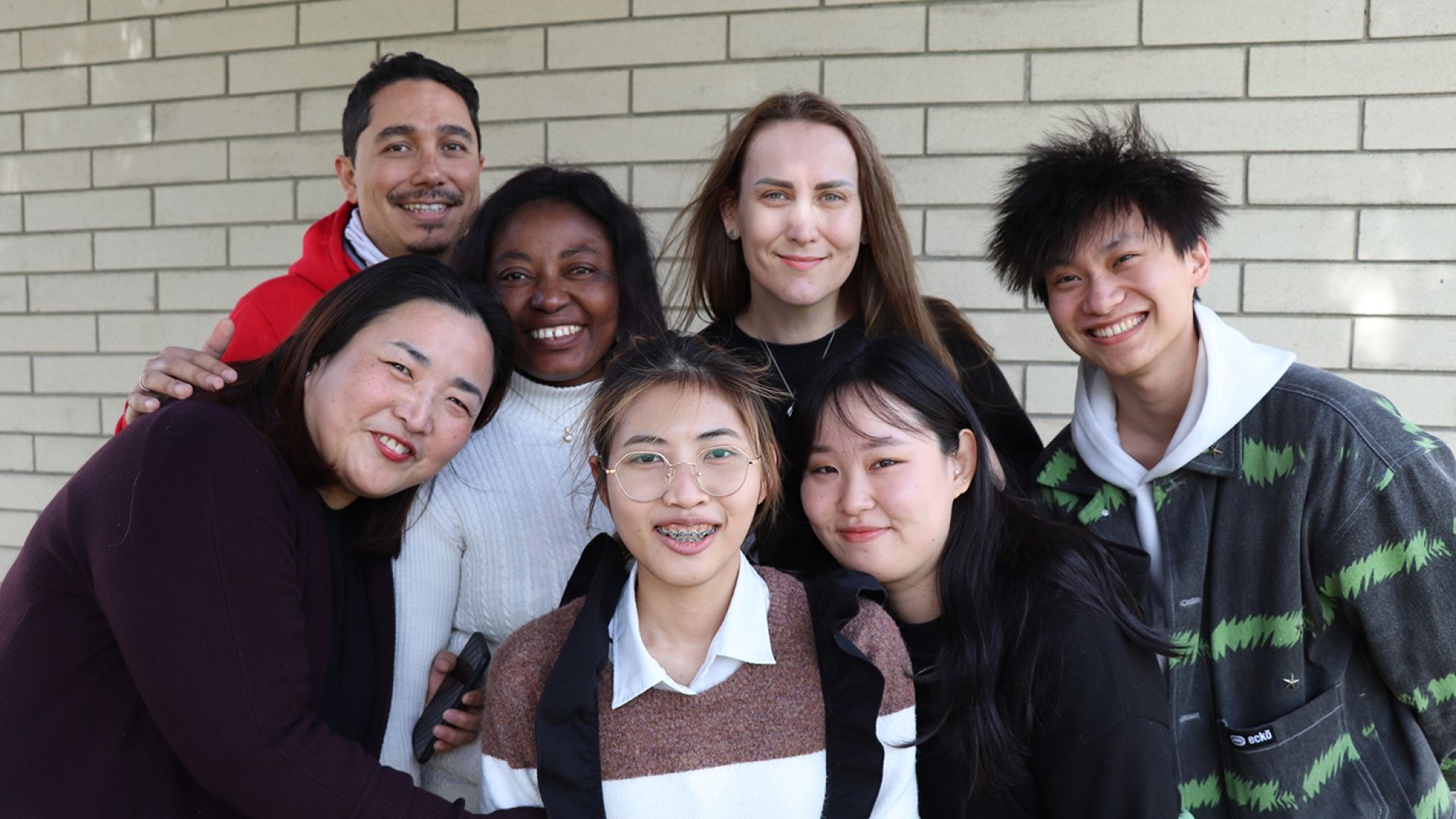 students smiling at Selkirk College