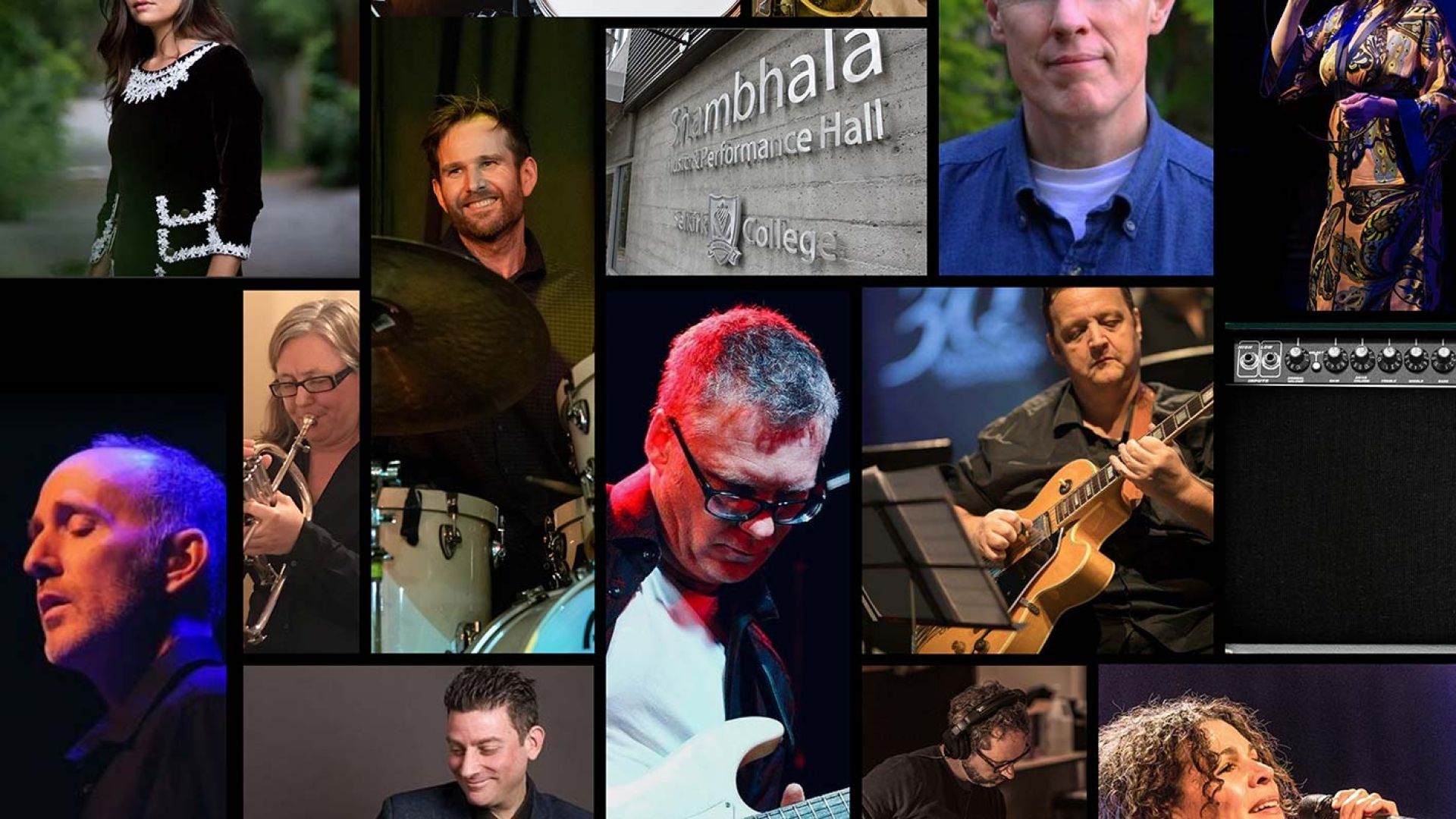 A collage of music faculty members