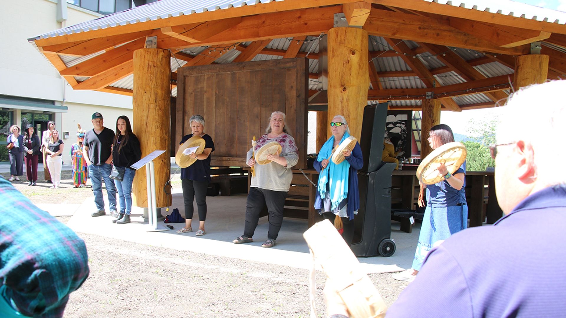 Indigenous drummers at the opening