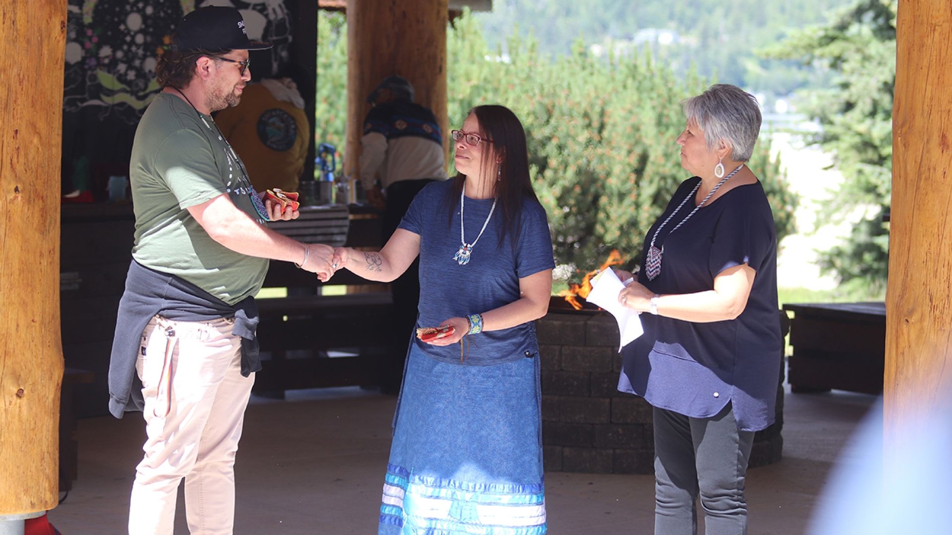 Jesse Halton from School District #8 with Selkirk College Indigenous Services team members