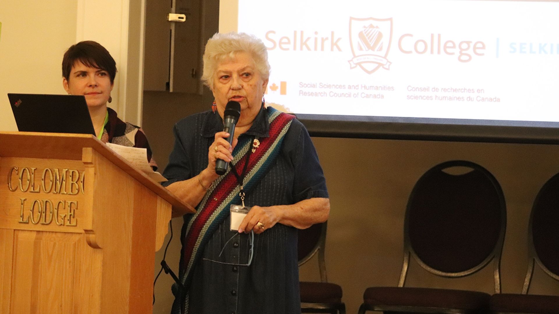 Metis Elder Myrt Servatius opened the summit with an indigenous welcome