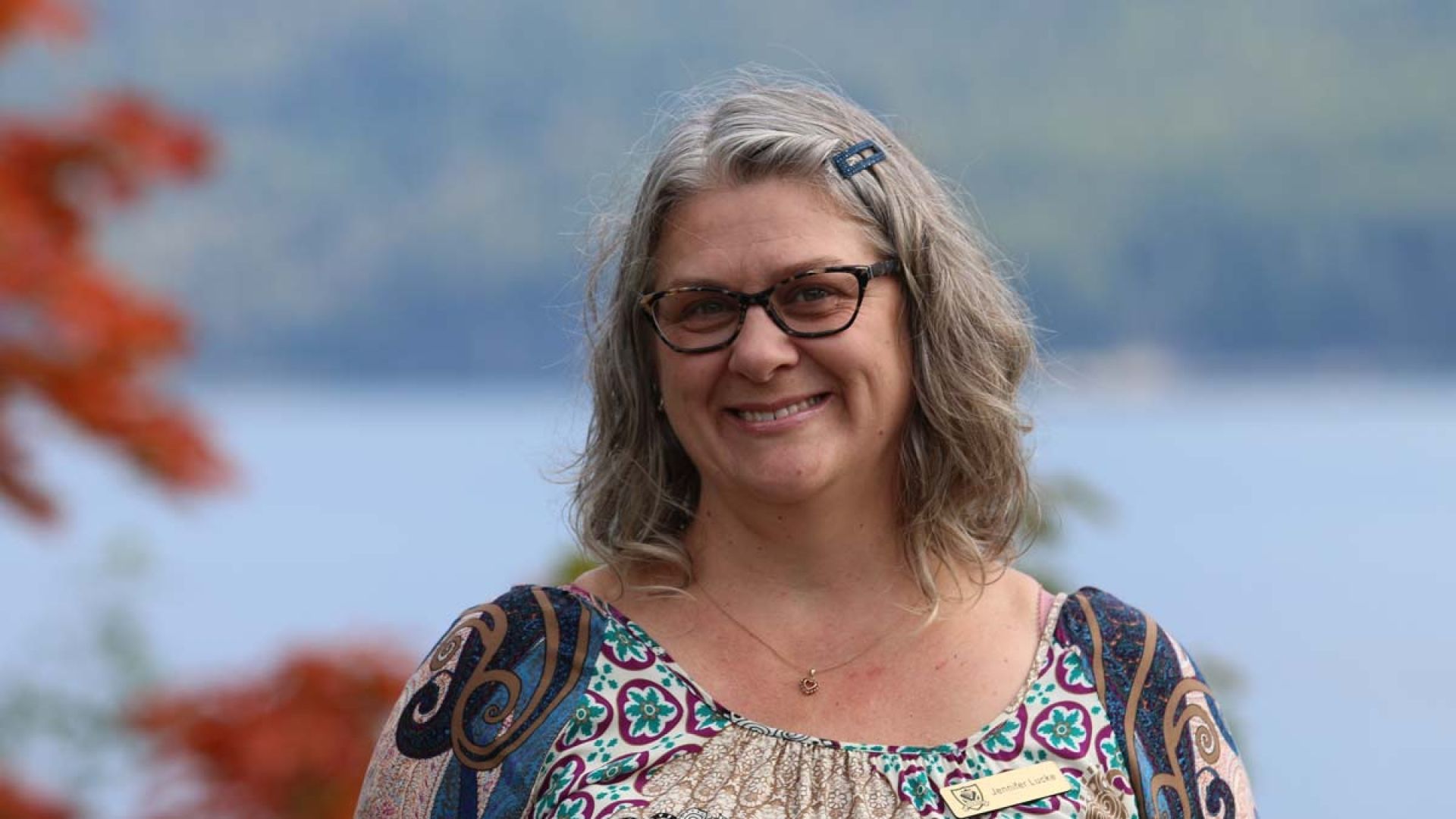 Academic Upgrading instructor Jenn Lucke stands outside smiling