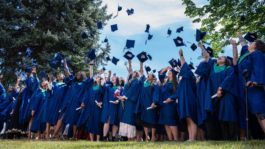 Hat toss at Convocation