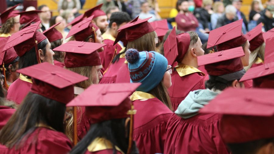 students at convocation ceremony