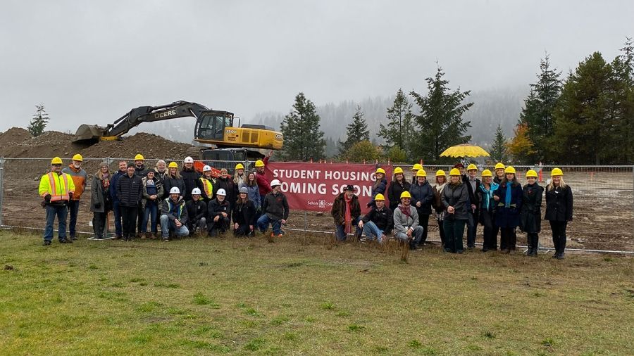  Students, college staff, government officials and community leaders came together at the Selkirk College Castlegar Campus on November 4 for the official groundbreaking of a $31.2 million investment into student housing. 