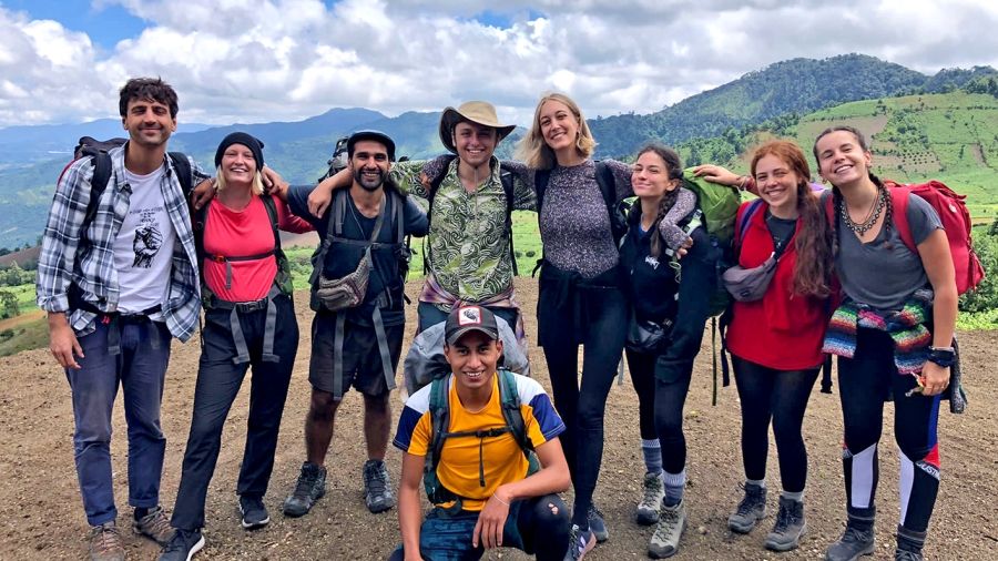 Group hike, Guatemala