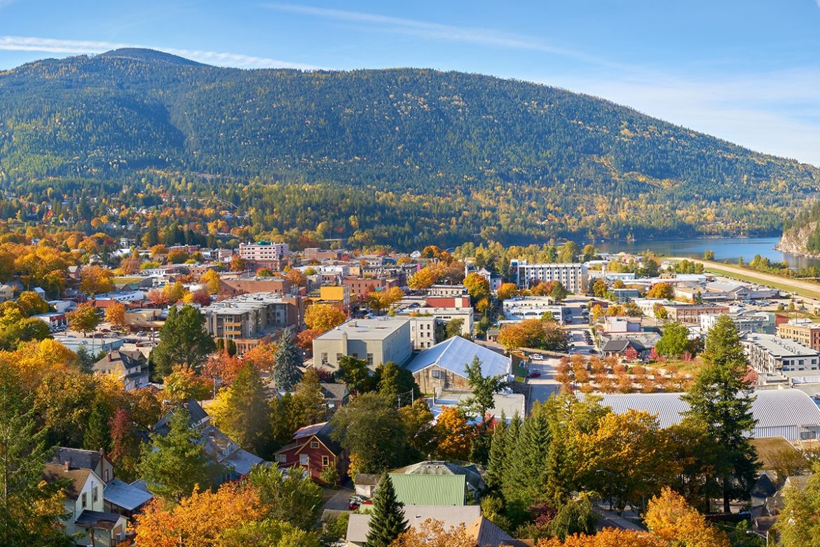 Looking over Nelson from Gyro lookout in fall