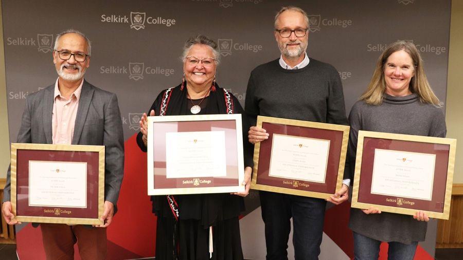 SCOPE Award 2023 recipients Victor Villa, Elizabeth Ferguson, Jamie Bliss and Kerri Webb