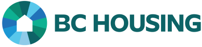 A blue and green circle next to the words &quot;BC Housing&quot;