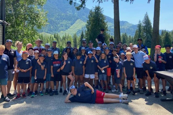 Group of participants in the Selkirk College Golf Camp 2024