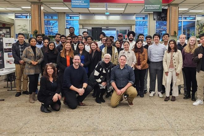 Participants in the 2024 Business Plan Tradeshow at the Castlegar Campus