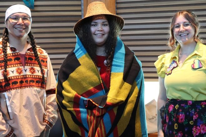 Indigenous Services Team with graduating Indigenous student.