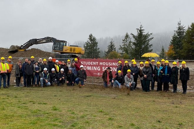  Students, college staff, government officials and community leaders came together at the Selkirk College Castlegar Campus on November 4 for the official groundbreaking of a $31.2 million investment into student housing. 