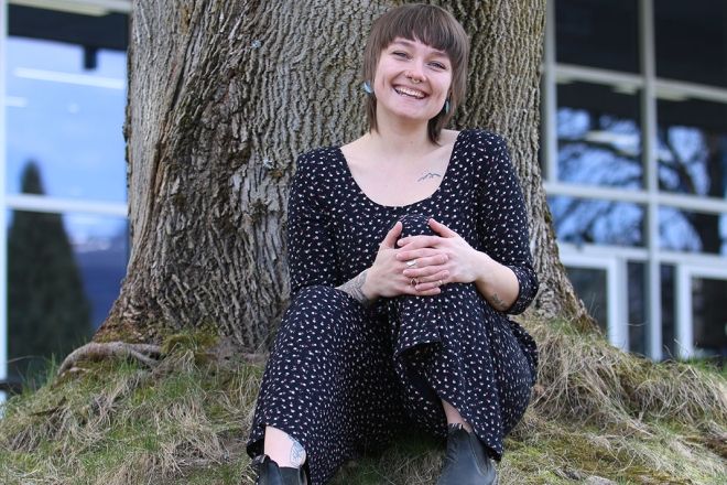 Selkirk College’s Environmental Sustainability Award recipient Avianna Clempson
