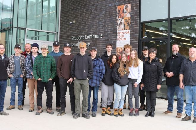 Salmo Secondary School Grade 11 students are currently taking part in the Youth Explore Trades Sampler Program at the Selkirk College Silver King Campus in Nelson.